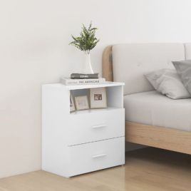 Bed Cabinet White 50x32x60cm