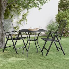 Garden Table Ã˜80x72 cm Expanded Metal Mesh Anthracite