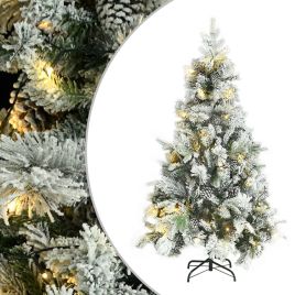 Roche Pre-lit Christmas Tree Flocked Snow Cones 195cm PVC PE