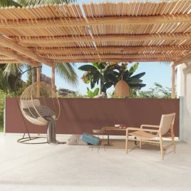 Patio Retractable Side Awning 117x600 cm Brown