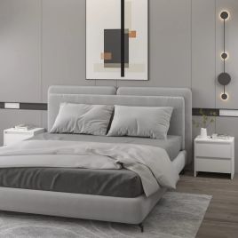 Bedside Cabinets 2 pcs White 45x34.5x44.5cm Engineered Wood