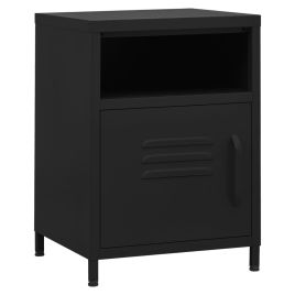 Nightstands 2 pcs Black 35x35x51cm Steel - Peche