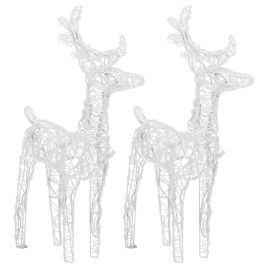TINZIA Christmas Reindeers 2 pcs Blue 80 LEDs Acrylic