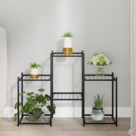 Flower Stand 83x25x60 cm Black Iron