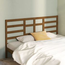 Bed Headboard Honey Brown 206x4x104cm Solid Wood Pine
