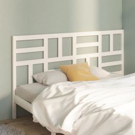 Bed Headboard White 186x4x104cm Solid Wood Pine