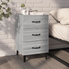 Bedside Cabinet Grey Sonoma 40x40x66 cm Engineered Wood