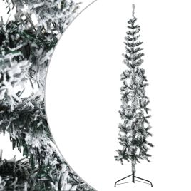 Lauxe Slim Artificial Half Christmas Tree Flocked Snow 240cm