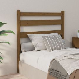 Bed Headboard Honey Brown 106x4x100 cm Solid Wood Pine