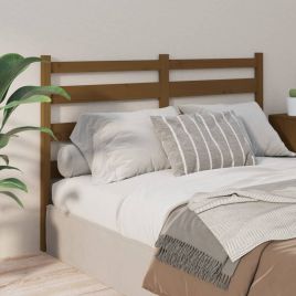 Bed Headboard Honey Brown 126x4x100cm Solid Wood Pine