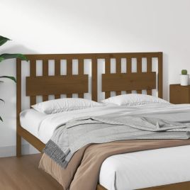 Bed Headboard Honey Brown 155.5x4x100 cm Solid Wood Pine