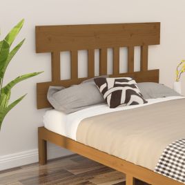 Bed Headboard Honey Brown 138.5x3x81 cm Solid Wood Pine