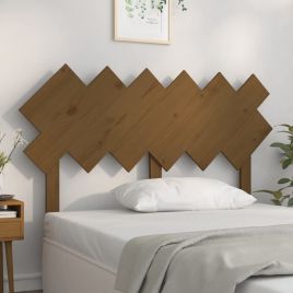 Bed Headboard Honey Brown 132x3x81 cm Solid Wood Pine
