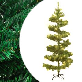 Lauxe Swirl Pre-lit Christmas Tree with Stand Green 150cm PVC