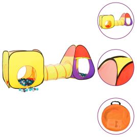 Children Play Tent with 250 Balls Multicolour 255x80x100cm