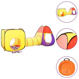 Children Play Tent with 250 Balls Multicolour 255x80x100cm