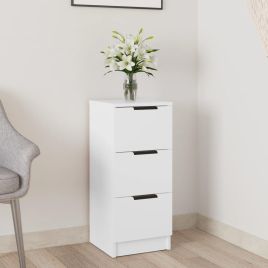 JARNOR White Chest of Drawers - Small-sized, 3 Drawers