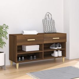 Shoe Cabinet Brown Oak 102x35x55 cm Engineered Wood