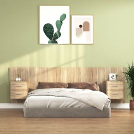 Bed Headboard with Cabinets Sonoma Oak Engineered Wood