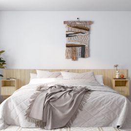 Bed Headboard with Cabinets Sonoma Oak Engineered Wood