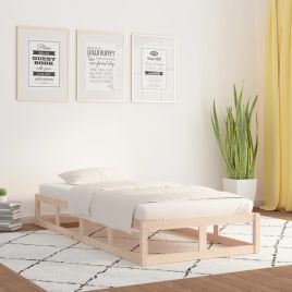 Bed Frame 75x190 cm Small Single Solid Wood
