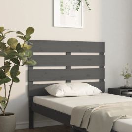 Headboard Grey 100x3x80 cm Solid Wood Pine