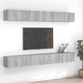 TV Cabinets 8 Pieces Grey Sonoma 60x30x30 cm Engineered Wood