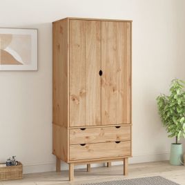 Wardrobe - OLIVER 2 Door 2 Drawer Wardrobe Light Oak 76.5cm