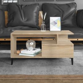 Coffee Table Sonoma Oak 90x49x45 cm Engineered Wood