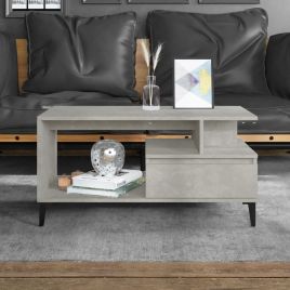 Coffee Table Concrete Grey 90x49x45 cm Engineered Wood