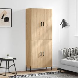 Highboard Sonoma Oak 69.5x34x180 cm Engineered Wood