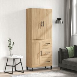 Highboard Sonoma Oak 69.5x34x180 cm Engineered Wood