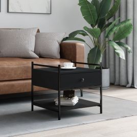 Coffee Table Black 50x50x50 cm Engineered Wood