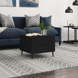 Coffee Table Black 50x50x40 cm Engineered Wood
