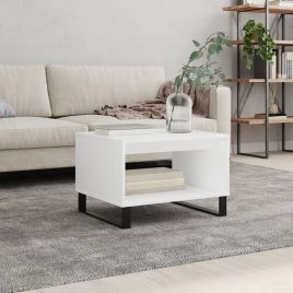 Coffee Table White 60x50x40 cm Engineered Wood