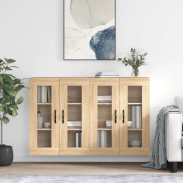 Wall Mounted Cabinets 2 Pieces Sonoma Oak Engineered Wood