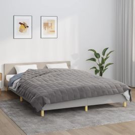 Weighted Blanket Grey 220x235 cm King 15 kg Fabric