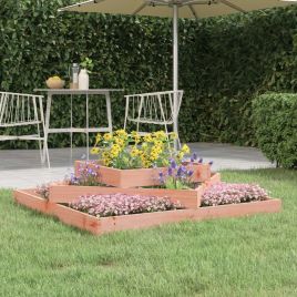 Planter 112x112x27cm Solid Wood Douglas