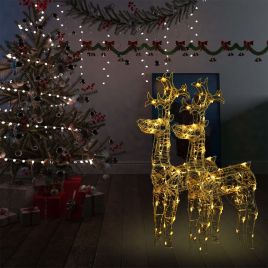 Roche Acrylic Christmas Reindeer Decorations 2 pcs 60x16x100cm