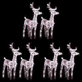 Faune Christmas Reindeers 6 pcs Warm White 240 LEDs Acrylic