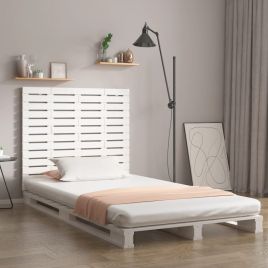 Wall Headboard White 81x3x91.5cm Solid Wood Pine