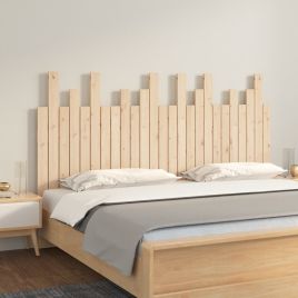 Wall Headboard 159.5x3x80cm Solid Wood Pine