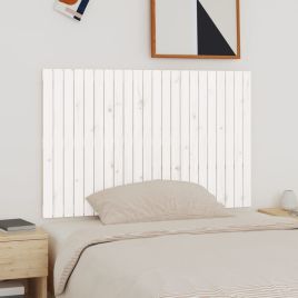 Wall Headboard White 140x3x90cm Solid Wood Pine