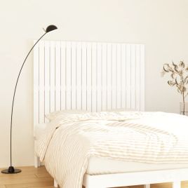Wall Headboard White 140x3x110cm Solid Wood Pine