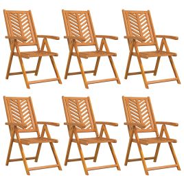 LAOBRO Garden Chair 6 pcs 57x72x109 cm Acacia Wooden - Brown