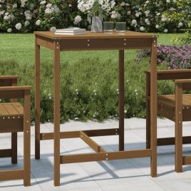 Garden Table Honey Brown 82.5x82.5x110 cm Solid Wood Pine