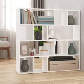 Book Cabinet/Room Divider High Gloss White 105x24x102 cm