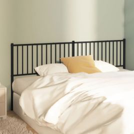 Metal Headboard Black 193cm