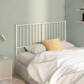 Metal Headboard White 120cm