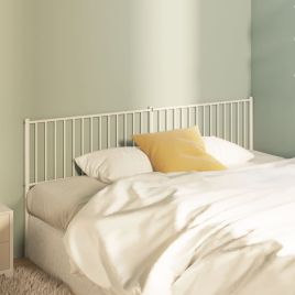 Metal Headboard White 200cm